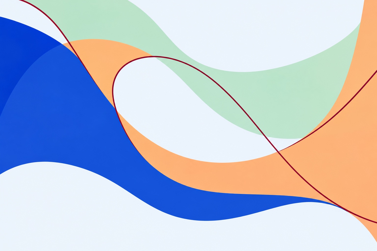 Overlapping curved fields evoke continuous deformation and relationships between deformations.